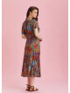 Boho Chic Style Ethnic Printed Cut Out Dress