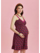 Frill Hem Gypsy Style Patterned Maternity Sundress