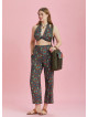 Ethnic Printed Elastic Waist Plus Size Pants