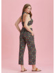 Ethnic Printed Elastic Waist Plus Size Pants