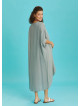 Twist Front Loose Green Bat Wing Maternity Dress