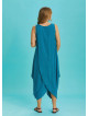 Sleeveless Front Layered Blue Baggy Maternity Dress