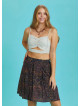 Boho Chic Printed Short Pleat Skirt