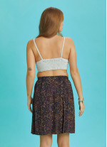 Boho Chic Printed Short Pleat Skirt