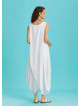 Sleeveless Front Layered White Baggy Maternity Dress