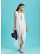 Sleeveless Front Layered White Baggy Summer Dress