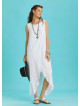 Sleeveless Front Layered White Baggy Summer Dress