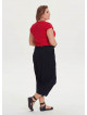 Oversized Pocket Detailed Wholesale Plus Size Black Cropped Pants