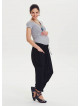 Oversized Pocket Detailed Black Maternity Capri Harem Pants