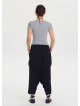 Oversized Pocket Detailed Black Maternity Capri Harem Pants