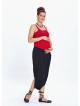 Pull On Elastic Waist Black Maternity Culottes