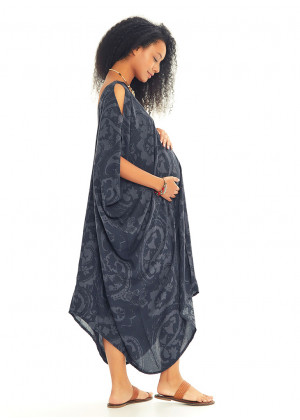 Vintage Boho Printed Maternity Maxi Dress – Glamix Maternity