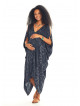 Deep V Neckline Paisley Print Maternity Dress