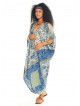 Loose Fit Blue Print Boho Maternity Dress