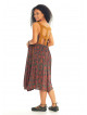 Retro Print Open Back Boho Maternity Dress