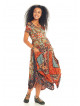 Asymetrical Hem Half Sleeve Bohemian Maternity Dress