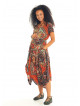 Asymetrical Hem Half Sleeve Bohemian Maternity Dress