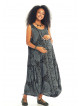 Scoop Neck Loose Fit Printed Maternity Maxi Dress