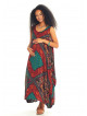 Ethnic Print Scoop Neck Loose Fit Boho Maternity Maxi Dress