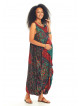 Ethnic Print Scoop Neck Loose Fit Boho Maternity Maxi Dress