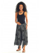 Gray Patterned Bohemian Split Front Palazzo  Maternity Pants