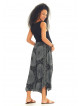 Gray Patterned Bohemian Split Front Palazzo  Maternity Pants