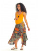 Mustard Patterned Bohemian Authentic Maternity Skirt