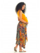 Mustard Patterned Bohemian Authentic Maternity Skirt