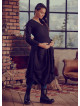 Oversized Pocket Detail Tie Waist V Neck Cotton Maternity Dress