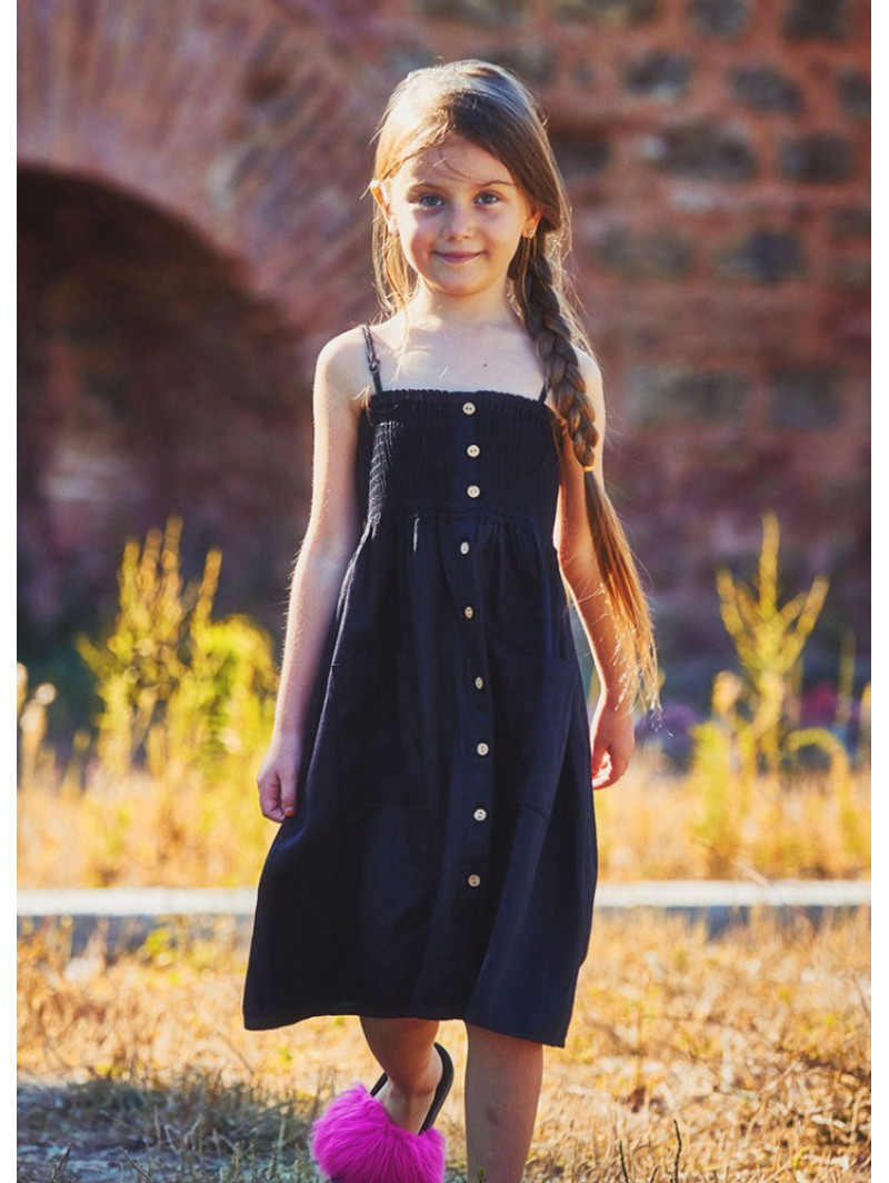 Amazon.com: Toddler Kids Baby Girls Fashion Black Dress Ruffled Short  Sleeve Faux Leather Backless Suspender Princess Dress (Black, 6-12 Months):  Clothing, Shoes & Jewelry