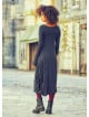 Boat Neckline Thumb Hole Detail Long Sleeve Wholesale Maxi Dress