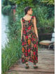 Sleeveless Scoop Neck Wholesale Bohemian Floral Loose Fit Dress