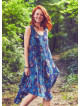 Scoop Neck Round Hem Sleeveless Indigo Lily Dress