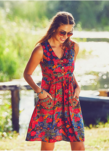 Boho Short Roma Pattern Dress