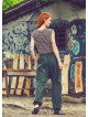 Pocket Detail Casual Boho Wholesale Cotton Drop Crotch Pants