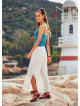 Side Slits Front Pleat Detail Elastic Waist Loose Fit Capri Pants